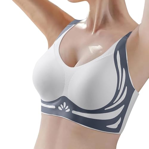 BH Damen Ohne Bügel Push Up Comfy Große Brüste Seamless Größen Starker Halt Für Yoga Jogger Laufen Tops mit Integriertem Nahtlos Bralette Bustier Bustiers Breiten Trägern Soft Gepolstert Set von Generisch