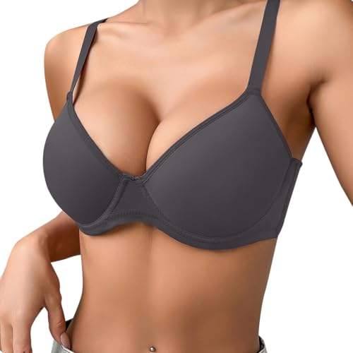 BH Damen mit Bügel Super Push Up Tshirt BH für Kleine Brüste Extrem Gepolstert Maximizer Balconette Große Größen Underwired Bra von Generisch