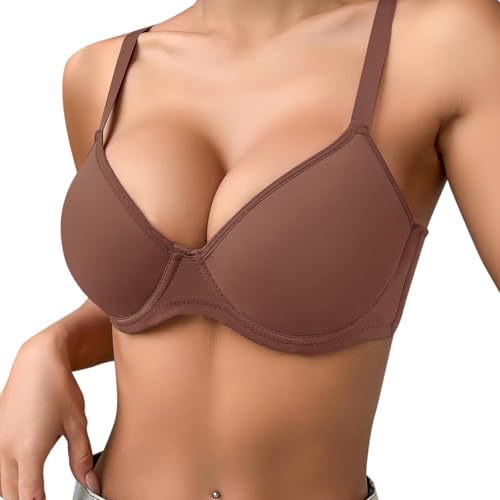 BH Damen mit Bügel Super Push Up Tshirt BH für Kleine Brüste Extrem Gepolstert Maximizer Balconette Große Größen Underwired Bra von Generisch