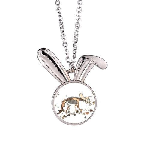 BS B Miniatur-Dinosaurier-Kaninchen-Halskette, Anhänger, Hase, Tierschmuck, Geschenk von Generisch