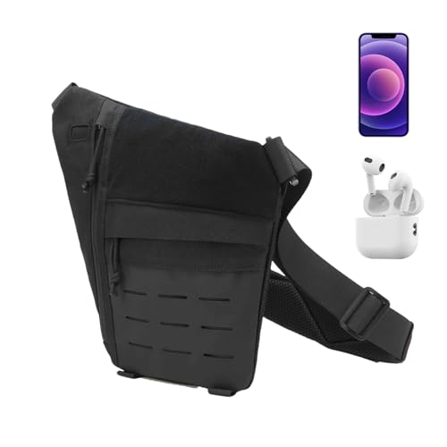 Ba G Gürteltasche aus Leder mit Diebstahlschutz, Gürteltasche, Schultertasche, Taille, Outdoor-Reisen, verstellbares Nylon, wasserdicht und verschleißfest, für Reisen, Outdoor, Geldbörse, Telefon von Generisch