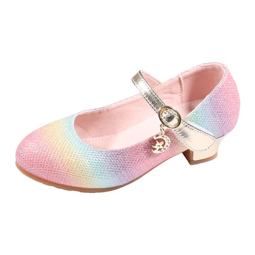 Baby Antirutsch Hausschuhe Kinderschuhe, Dicke, hochhackige Sandalen, modische, Bunte Einzelschuhe, Prinzessinnen-Performance-Schuhe Sandale (29.5 Little Child) von Generisch