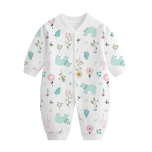 Baby Bekleidung Junge Monate Neugeborenen Baby Junge Mädchen Baumwolle Print Strampler Overall Playsuits Outfits Baby Sachen Jungs (Mint Green, 3-6 Months) von Generisch