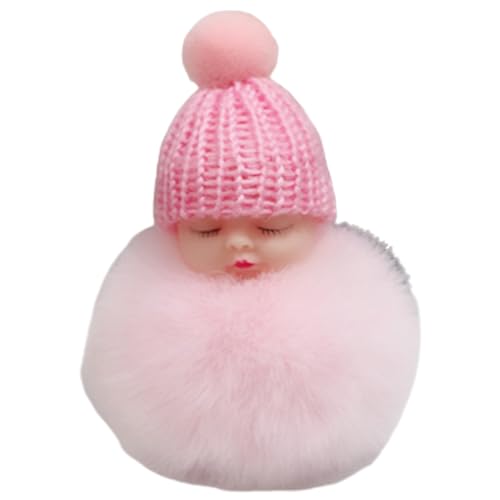 Baby Doll Toy Cute Sleeping Baby Doll Schlüsselanhänger für Frauen Bag Toy Schlüsselanhänger Flauschige Kunstpelz-Plüsch-Schlüsselanhänger Baby Doll Toy Cute Sleeping Baby Doll Schlüsselanhänger für Frauen Bag Toy Schlüsselanhänger Flauschige Kunstpelz-Plüsch-Schlüsselanhänger von Generisch