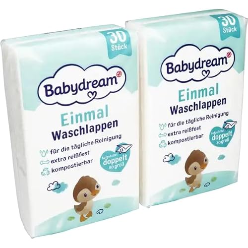 Baby Einmalwaschlappen, 2X 30 Stück von Generisch