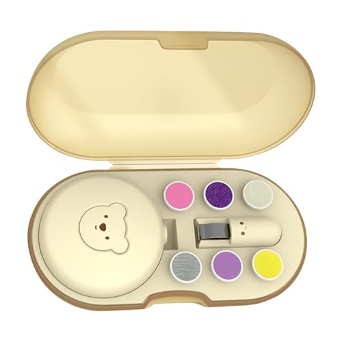 Baby Elektrischer Nageltrimmer | Elektrischer Babynagel Trimmer Pflegeset | 6 Ersatzköpfe Mit Aufbewahrungsetui Für Erwachsene Kinder Zuhause Unterwegs Sanfte Pflege von Generisch