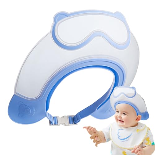 Baby Hair Washing Shield, Adjustable Kids Shower Cap, 9.06x9.06x2.76 Inches Soft Protective Bathing Accessory, Flexible Fit, Shampoo Hat for Girls, Boys and Bath Time von Generisch