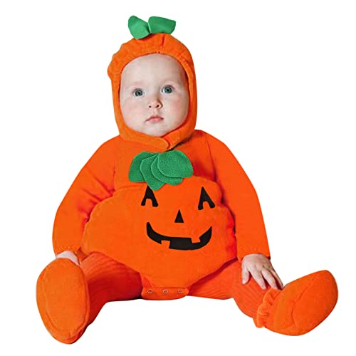 Baby Halloween Kürbiskostüm, Halloween Baby Kleidung Jungen Mädchen Pumpkin Body Overall Pumpkin Top Outfit Kostüm Strampler Bodysuit Jumpsuit Sets für Neugeborenes 0-24 (B01 Orange, 12-18 Months) Baby Halloween Kürbiskostüm, Halloween Baby Kleidung Jungen Mädchen Pumpkin Body Overall Pumpkin Top Outfit Kostüm Strampler Bodysuit Jumpsuit Sets für Neugeborenes 0-24 (B01 Orange, 12-18 Months) von Generisch