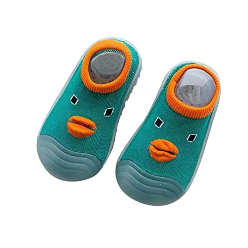 Baby Kleidung Kleinkind Schuhe Winter Jungen Mädchen Baby Bodensocken rutschfeste Bequeme einfarbige niedliche Cartoon-Entenmuster (Green, 20 Infant) von Generisch