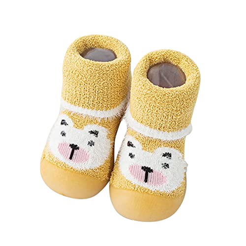 Baby Socken Niedlichen Cartoon Muster Kleinkind Schuhe Weiche Sohle Kinder Anti Rutsch Socken Boden Socken Herbst und Winter warme Haus Innen Sockenschuhe von Generisch