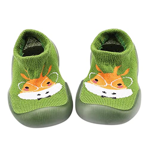 Baby Sockenschuhe Mädchen Jungen Lauflernschuhe Weicher Barfußschuhe Baby Hausschuhe,rutschfeste Lauflernschuhe Leichte Slip-on Turnschuhe Weiche Sohle Haussocken von Generisch