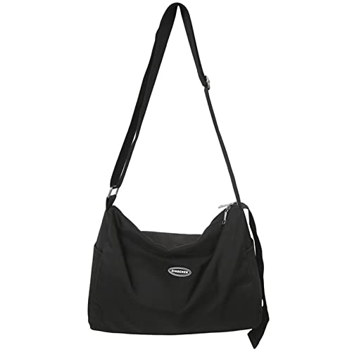 Baby Taschen Schwarz Handtasche mit doppeltem Verwendungszweck, schwarze, individuell bedruckte Umhängetasche aus Baumwollsegeltuch Nähunterlage Mit Taschen (Black, One Size) von Generisch