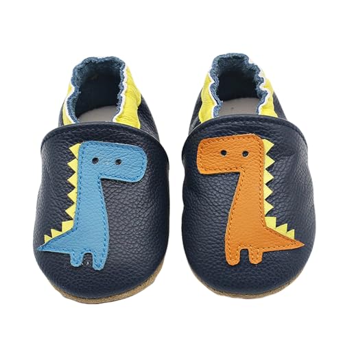 Baby Weiches Leder Lauflernschuhe Kleinkinder Krabbelschuhe Hausschuhe Lederpuschen Babyschuhen mit Wildledersohlen Mehrfarbig von Generisch