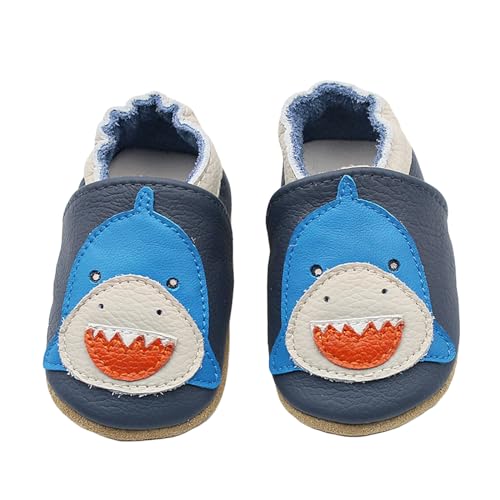 Baby Weiches Leder Lauflernschuhe Kleinkinder Krabbelschuhe Hausschuhe Lederpuschen Babyschuhen mit Wildledersohlen Mehrfarbig von Generisch