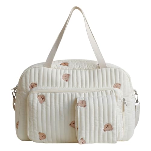 Baby-Wickeltasche mit niedlichem Bären-Blumenmuster, Handtasche, Mutterschaft, Reise, Wickeltasche für Mutter, Reisen, Krankenhaus, stil 1, 420.00 x 280.00 x 160.00 mm von Generisch