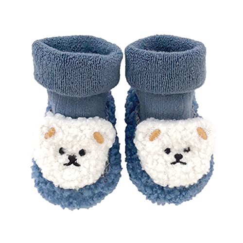 Baby Winterschuhe Boden verdickt im Winter Kinder Cartoon Dispensing Baby Socken Schuhe Sterntal Lauflernschuh (A, 19 Infant) von Generisch