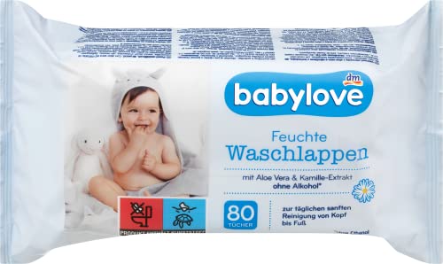 Babylove Artikel (960 Tücher (12x80St), Babylove Feuchte Waschlappen) von Generisch