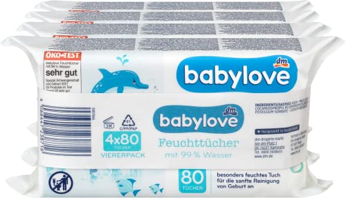 Babylove Artikel (960 Tücher (12x80St), Babylove Feuchttücher mit 99 % Wasser) von Generisch