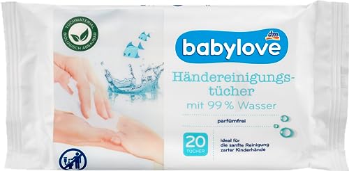 Babylove Feuchttücher und Co (5x20 Tücher, Händereinigungstücher) - Generisch - 100 Stück - Papiertücher für Babyhautreinigung von Generisch