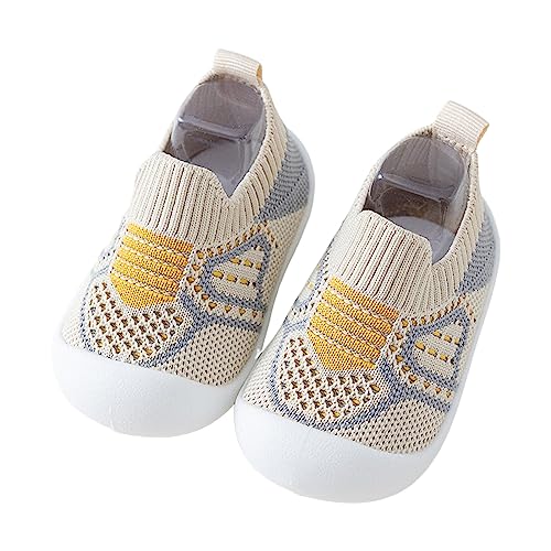 Babyschuhe 6-12 Monate, Krabbelschuhe Baby Sommer Lauflernschuhe Sockenschuhe Cosy Roots Babyschuhe Barfussschuhe Schuhe Barfußschuhe Kinder Für Mädchen Junge Kleinkind, Gelb, L von Generisch
