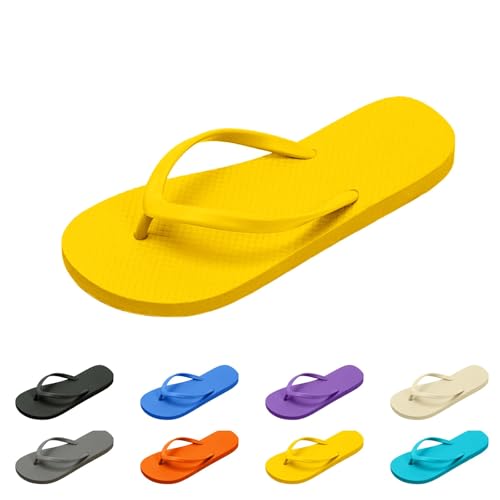 Bade Flip Flops Damen Rutschfest - Badelatschen Flach Bequem Zehentrenner Leicht Sommerschuhe Sommer Offen Hausschuhe Peep Toe Offener Zeh Badeschuhe Boho Strandschuhe Tanga Duschschuhe von Generisch