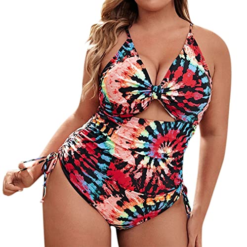Badeanzug mit Shaping Effekt Costume Da Bagno Donna Körperschmeichelnder Schnitt Raffiniertes Rückendetail Hallenbad Training Tropische Blumen Badeanzug Damen Modest Style von Generisch