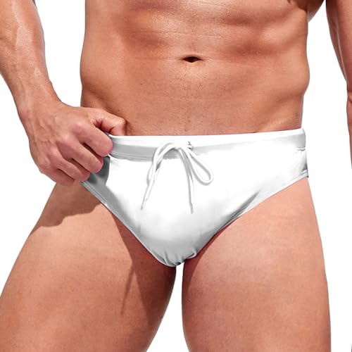Badehose Herren Slip Mit Verstellbarem Tunnelzug Bunt Badeslip Kurz Enge Badeslip Herren Schwarz Sport Badeshorts Hawaii Swim Trunks Men Freizeit Bade Hosen von Generisch