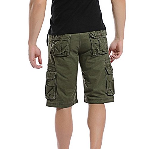 Badehose Herren eng Loose fit Jeans Herren Jeans Regular fit Unterhosen männer lang mit Eingriff Men's Activewear Jeans-Shorts Kurze Hosen Herren a-Armeegrün 30 29.99 von Generisch