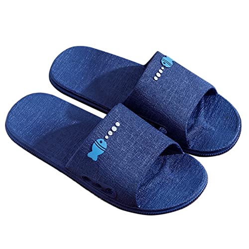 Badelatschen Herren Schwarz, Badeschuhe Damen 42 Rutschfest Flats Bequem Duschschuhe Gummi Weichen Sohlen Badeschlappen Lässige Slippers Slip On Flip Flops Leichte Flache Hausschuhe Strandschuhe 1 von Generisch