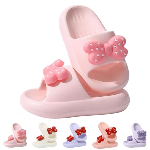 Badelatschen Kinder Flache Sommer Hausschuhe Jungen Mädchen Dusch Badeschuhe Strand Pantoletten Slippers Eltern-Kind Sandalen Anti-rutsch Badeschlappen von Generisch