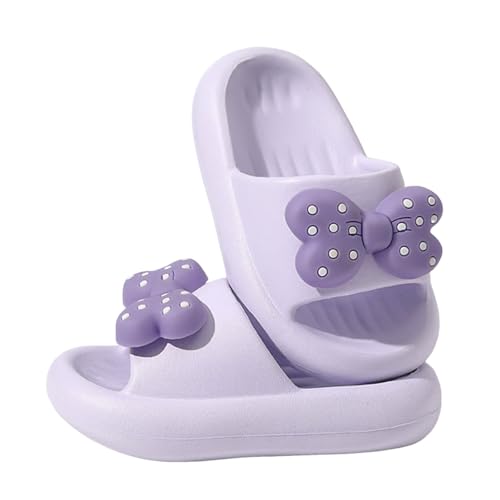 Badelatschen Kinder Flache Sommer Hausschuhe Jungen Mädchen Dusch Badeschuhe Strand Pantoletten Slippers Eltern-Kind Sandalen Leicht Anti-rutsch Badeschlappen von Generisch