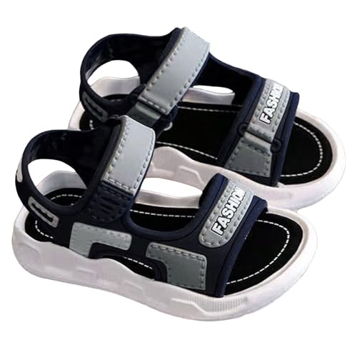 Badelatschen Kinder Unisex Sandalen Jungen Mädchen Badeschlappen Strandsandalen 2025 Bequeme Sommer (Grey-1, 33 Big Kids) von Generisch