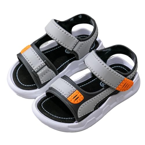 Badelatschen Kinder Unisex Sandalen Jungen Mädchen Badeschlappen Strandsandalen 2025 Bequeme Sommer (Grey-3, 30 Little Child) von Generisch