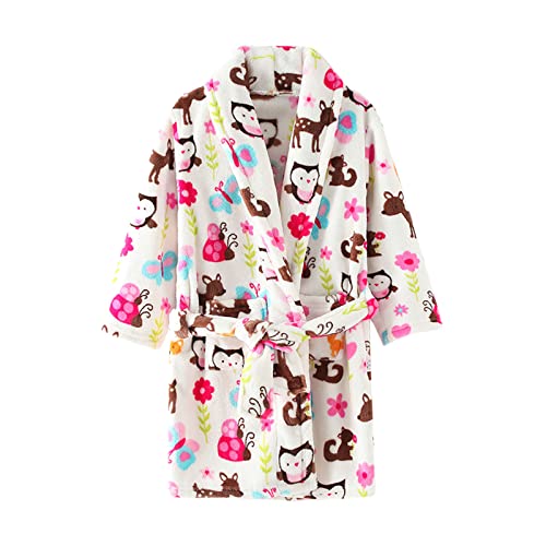 Bademantel Kinder Frottee Unisex Cartoon Kinderbademantel Langarm Mit Gürtel Bathrobe Mit Tasche Drucken Morgenmantel Mit Kapuze Bademäntel Mädchen Flauschig Bademantel Jungen Baumwolle Badeponcho von Generisch