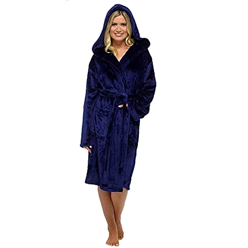 Bademantel Poncho Damen : Morgenmantel Knielanger Leichter Bademantel Frottee Bademantel Sauna Saunamantel Bathrobe Bademantel Mit Kapuze & Praktischen Fronttaschen Damen & Herren Unisex Leichter von Generisch