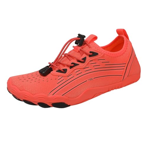 Badeschuhe Aquaschuhe Barfuß Schuhe Wasserschuhe Unisex Herren Damen Surfschuhe Strandschuhe (Orange Gr.41) von Generisch