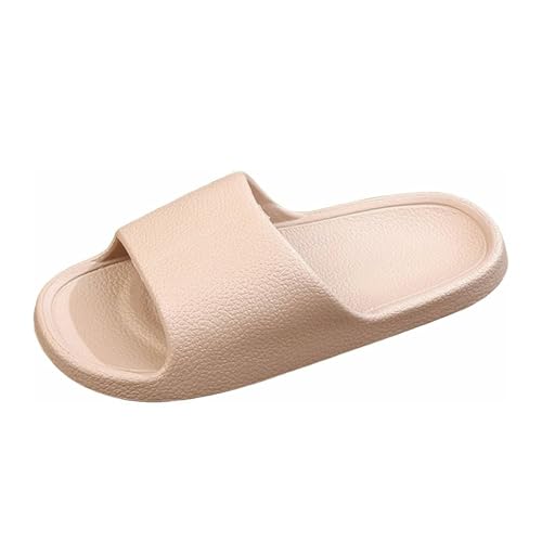 Badeschuhe Damen rutschfest,Pantoffeln Damen Sommer Offen Flache Sandalen Weich rutschfest Freizeitsandalen Aushöhlen Atmungsaktiv Trekkingschuhe Leicht Outdoorsandalen Einfarbig Hausschuhe von Generisch