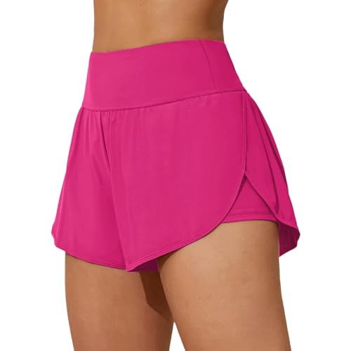 Badeshorts Teenager Mädchen Schwarz Badehose Damen Bauchweg Schnell Trocknende Boardshorts Schwimmshorts Damen Basic Bikinihose Hoher Taille Bademode Bottoms Strandshorts Tankini-Shorts mit Taschen von Generisch