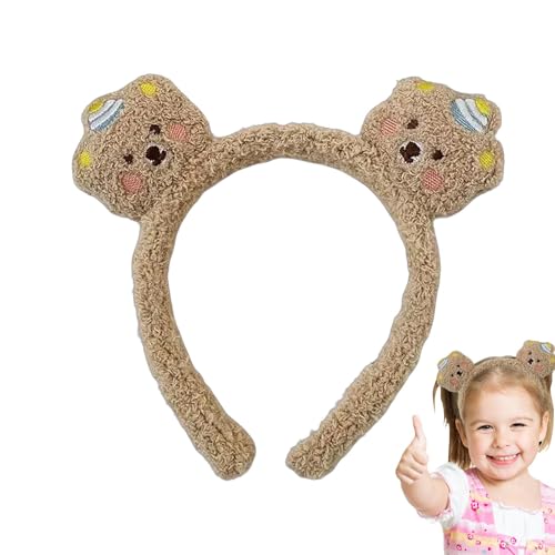 Bären-Stirnband, Bärenohren-Stirnband | Niedlicher Bär-Plüsch-Make-up-Haarreifen,Dekorativer Haarschmuck, lustige Kopfbedeckung für Teenager-Mädchen zum Gesichtswaschen von Generisch
