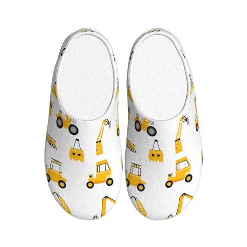 Bagger Damen Hausschuhe Flanell Haus Pantoffeln für Herren Cartoon rutschfeste Warme Winterschuhe für Indoor Outdoor, mehrfarbig, X-Small Men/ X-Large Women von Generisch