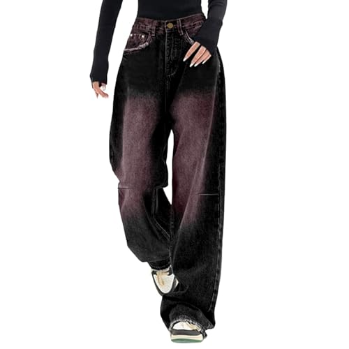 Baggy Jeans Damen, Jeans Damen High Waist Weites Bein Schwarz Stretch Straight Baggy - Y2k Boyfriend Jeanshose Hip Hop Vintage Denim Hose Breites Bein Loose Hosen Locker Streetwear Schlupfjeans Baggy Jeans Damen, Jeans Damen High Waist Weites Bein Schwarz Stretch Straight Baggy - Y2k Boyfriend Jeanshose Hip Hop Vintage Denim Hose Breites Bein Loose Hosen Locker Streetwear Schlupfjeans von Generisch