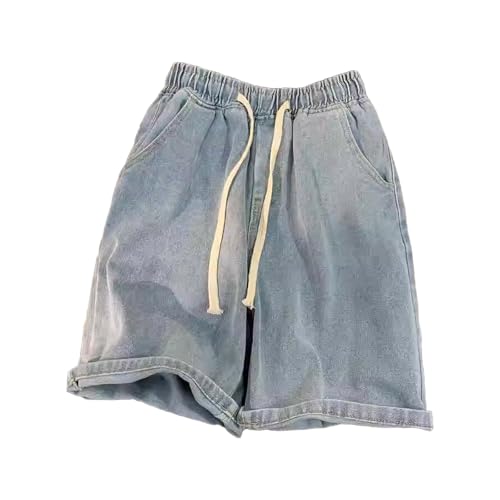 Baggy Jeans Herren Kurz Jorts Oversize Jeansshorts Basic Washed Kurze Jeanshosen Weites Bein Straight Freizeithose Locker Bermuda Shorts Leicht Sommerjeans Denim Sommerhose Jeansoptik Cargohose von Generisch