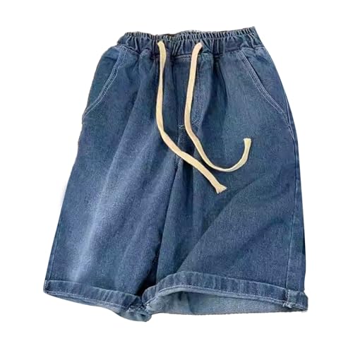 Baggy Jeans Herren Kurz Jorts Oversize Jeansshorts Basic Washed Kurze Jeanshosen Weites Bein Straight Freizeithose Locker Bermuda Shorts Leicht Sommerjeans Denim Sommerhose Jeansoptik Cargohose von Generisch