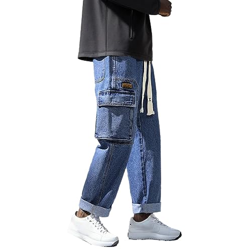 Baggy Jeans Herren Mit Weitem Bein Wide Leg Straight Leg Jogginghose Mit Gummizug Loose Fit Streetwear Baggy-Jeans Baggy Jungen Pants Hip Hop Skater Grau Baggy Jeans Herren Mit Weitem Bein Wide Leg Straight Leg Jogginghose Mit Gummizug Loose Fit Streetwear Baggy-Jeans Baggy Jungen Pants Hip Hop Skater Grau von Generisch