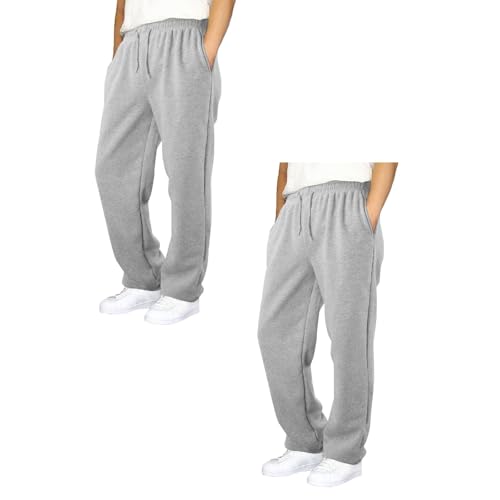 Baggy Jogginghose Jungen Freizeit Sweathose Mit Kordelzug Und Taschen Loose Fit Weites Bein Freizeithose Lockere Lässig Breitbeinige Hose Lange Elastische Sporthose von Generisch