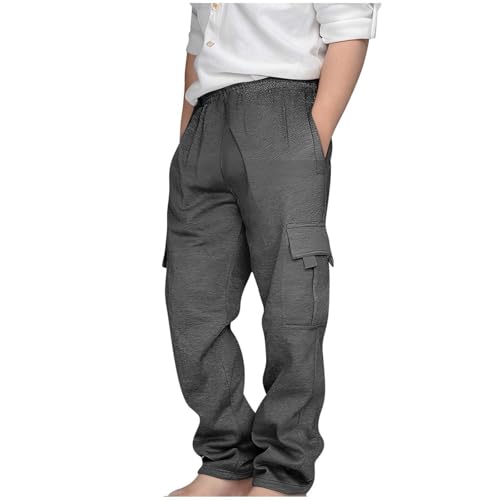 Baggy Jogginghose Jungen Freizeit Sweathose Mit Kordelzug Und Taschen Loose Fit Weites Bein Freizeithose Lockere Lässig Breitbeinige Hose Lange Elastische Sporthose von Generisch
