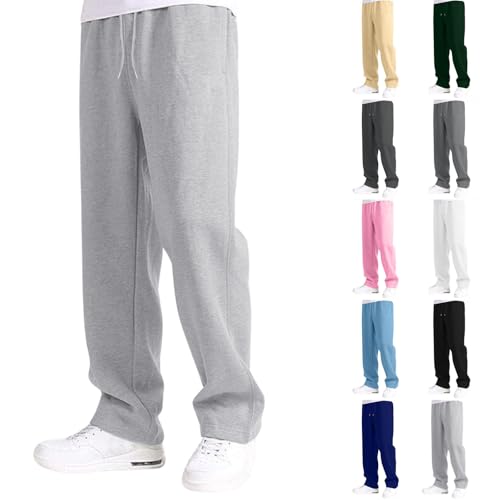 Baggy Jogginghose Jungen Kinder Weites Bein Freizeithose Jungen Elastischem Stoffhose Teenager Dünne Breitbeinige Hose Locker Sweatpants mit Taschen von Generisch