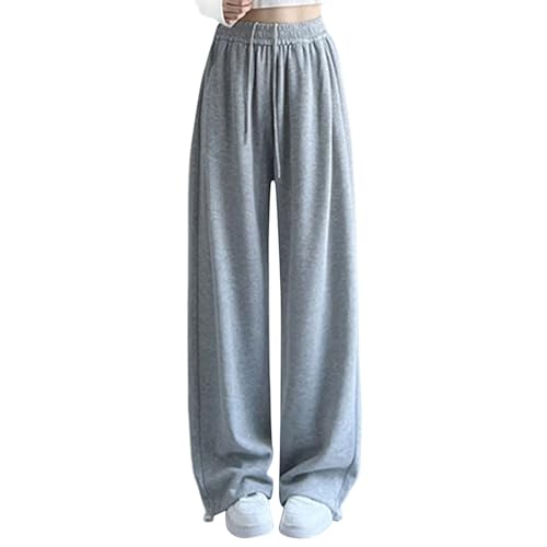 Baggy Trainingshose Kinder Mädchen Jogginghose Lang Bequeme Weites Bein Sweathose Baumwolle Elastische Hohe Taille Activewear Jogger Hosen Sporthose Relaxhose Teenager von Generisch