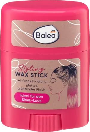 Balea Haar Wax Stick, 25 g Styling schnelle Fixierung auch Babyhaar geeignet Mangobutter und Avocadoöl von Generisch