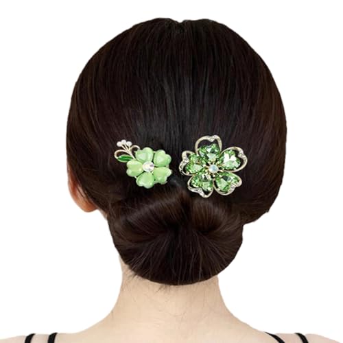 Ball-Haarspangen, Dutt-Roller, faule Lockenwickler, Strass-Blumen-Haarspange, elegante Haarspange für Damen, Duttmacher-Haarnadel, einfaches und schnelles Lockenwerkzeug (Typ 1) von Generisch